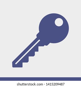 Key vector icon. Open house key icon. Key from the lock icon. Key icon - information protection symbol