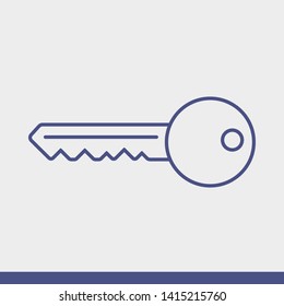 Key vector icon. Open house key icon. Key from the lock icon. Key icon - information protection symbol