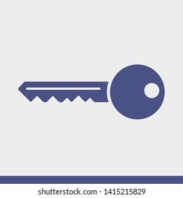 Key vector icon. Open house key icon. Key from the lock icon. Key icon - information protection symbol