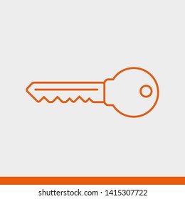Key vector icon. Open house key icon. Key from the lock icon. Key icon - information protection symbol