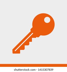 Key vector icon. Open house key icon. Key from the lock icon. Key icon - information protection symbol