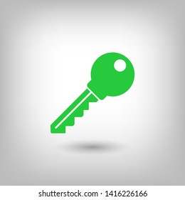 Key vector icon. Open house key icon. Key from the lock icon. Key icon - information protection symbol
