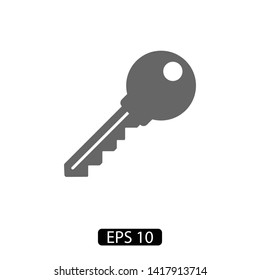 Key vector icon. Open house key icon. Key from the lock icon. Key icon - information protection symbol