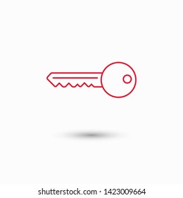 Key vector icon. Open house key icon. Key from the lock icon. Key icon - information protection symbol