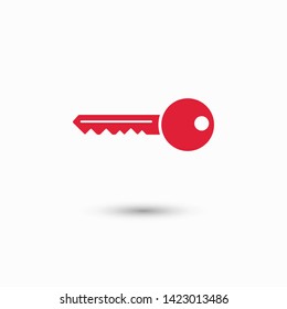 Key vector icon. Open house key icon. Key from the lock icon. Key icon - information protection symbol