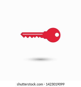 Key vector icon. Open house key icon. Key from the lock icon. Key icon - information protection symbol
