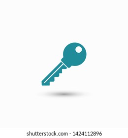 Key vector icon. Open house key icon. Key from the lock icon. Key icon - information protection symbol