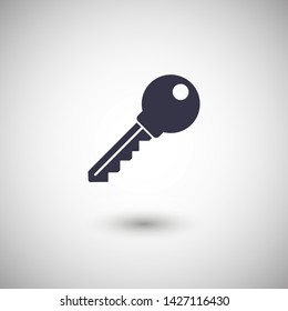 Key vector icon. Open house key icon. Key from the lock icon. Key icon - information protection symbol