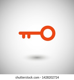 Key vector icon. Open house key icon. Key from the lock icon. Key icon - information protection symbol