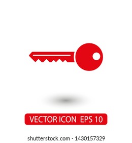 Key vector icon. Open house key icon. Key from the lock icon. Key icon - information protection symbol