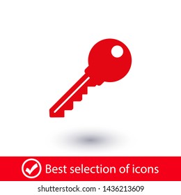 Icono de vector clave. Icono de llave de la casa abierta. Clave del icono de bloqueo. Icono de clave - símbolo de protección de la información