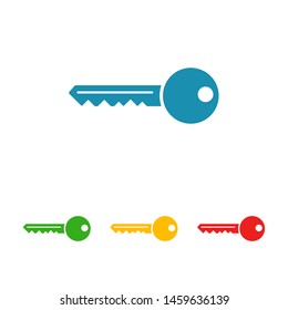 Key vector icon. Open house key icon. Key from the lock icon. Key icon - information protection symbol