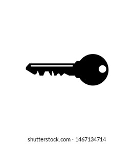 Key vector icon. Open house key icon. Key from the lock icon. Key icon - information protection symbol