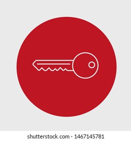 Key vector icon. Open house key icon. Key from the lock icon. Key icon - information protection symbol