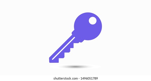 Key vector icon. Open house key icon. Key from the lock icon. Key icon - information protection symbol