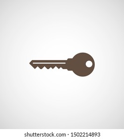 Key vector icon. Open house key icon. Key from the lock icon. Key icon - information protection symbol