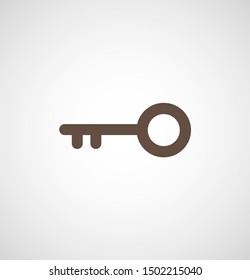 Key vector icon. Open house key icon. Key from the lock icon. Key icon - information protection symbol