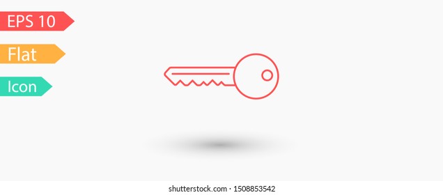 Key vector icon. Open house key icon. Key from the lock icon. Key icon - information protection symbol