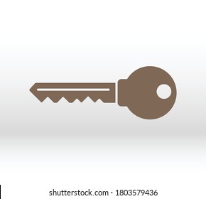 Icono de vector clave. Icono de la tecla de la casa abierta. Tecla del icono de bloqueo. Icono de clave - símbolo de protección de la información
