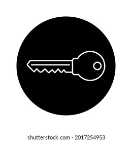 Key vector icon. Open house key icon. Key from the lock icon color editable