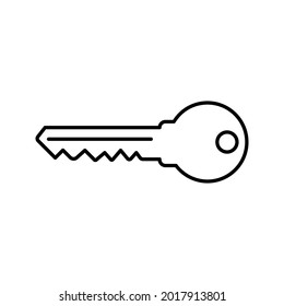 Key vector icon. Open house key icon. Key from the lock icon color editable