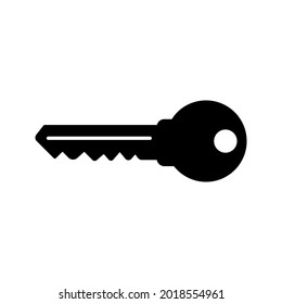 Key vector icon. Open house key icon. Key from the lock icon color editable