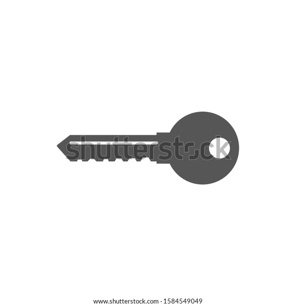 Key vector icon. Open\
house key icon. Key from the lock icon. Key icon - information\
protection symbol