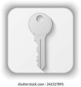 key vector icon - paper button 