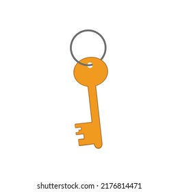 Key vector icon security lock and unlock for door house or car icon.