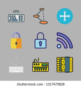 key vector icon set