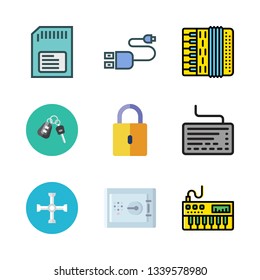 key vector icon set