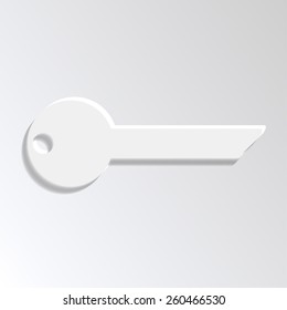 Key - vector icon with shadow