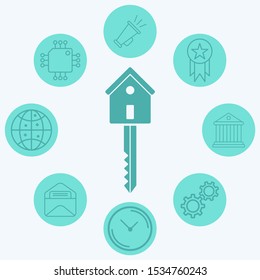 Key vector icon sign symbol