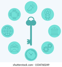 Key vector icon sign symbol