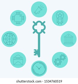 Key vector icon sign symbol