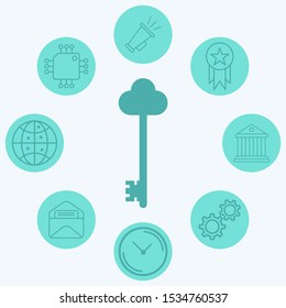 Key vector icon sign symbol