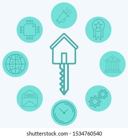 Key vector icon sign symbol