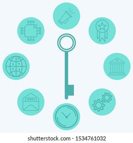 Key vector icon sign symbol