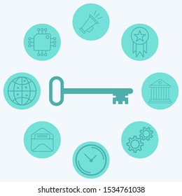 Key vector icon sign symbol