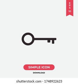 Key vector icon, simple sign for web site and mobile app.