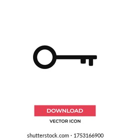 Key vector icon, simple sign for web site and mobile app.