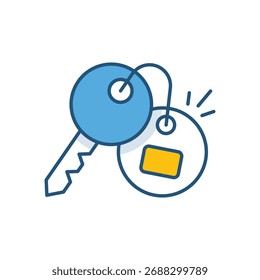 Icono de Vector clave ilustración de stock