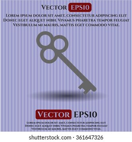 Key vector icon or symbol