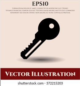 Key vector icon or symbol