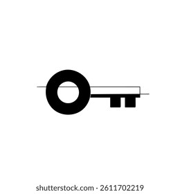  Key vector icon. Key symbol House continuous line drawing doodle silhouette