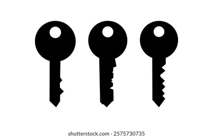 Key vector icon. Key symbol. Vector illustration