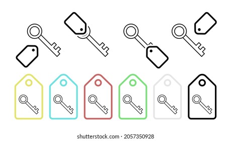 Schlüsselvektorsymbol in Tag-Set-Illustration für i und ux, Website oder mobile Anwendung Kochen Straßennahrung donner Kebab