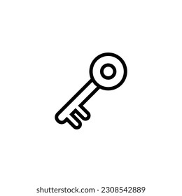 Key vector icon with white background