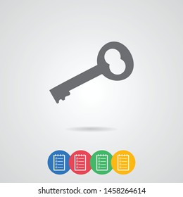 A key vector icon. Yhe sign of a key. The symbol of locking and a key.