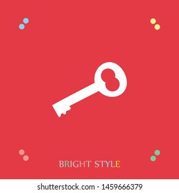 A key vector icon. Yhe sign of a key. The symbol of locking and a key.